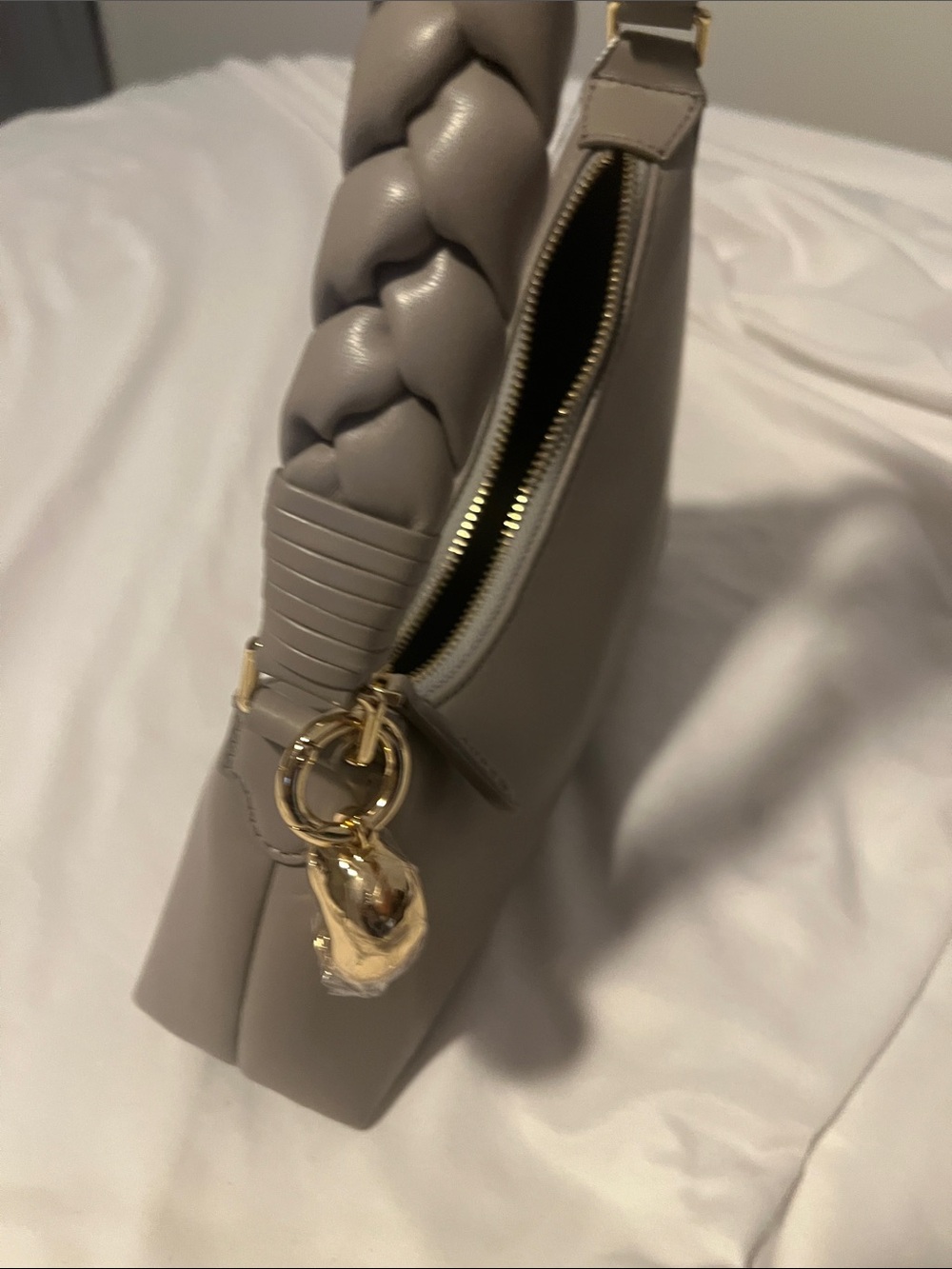 Aupen Nirvana Ash  Braided Handle  Shoulder Bag - Picture 3 of 8